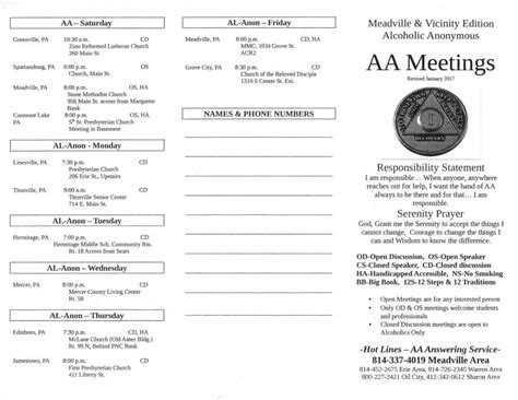 aaa meetings area 71